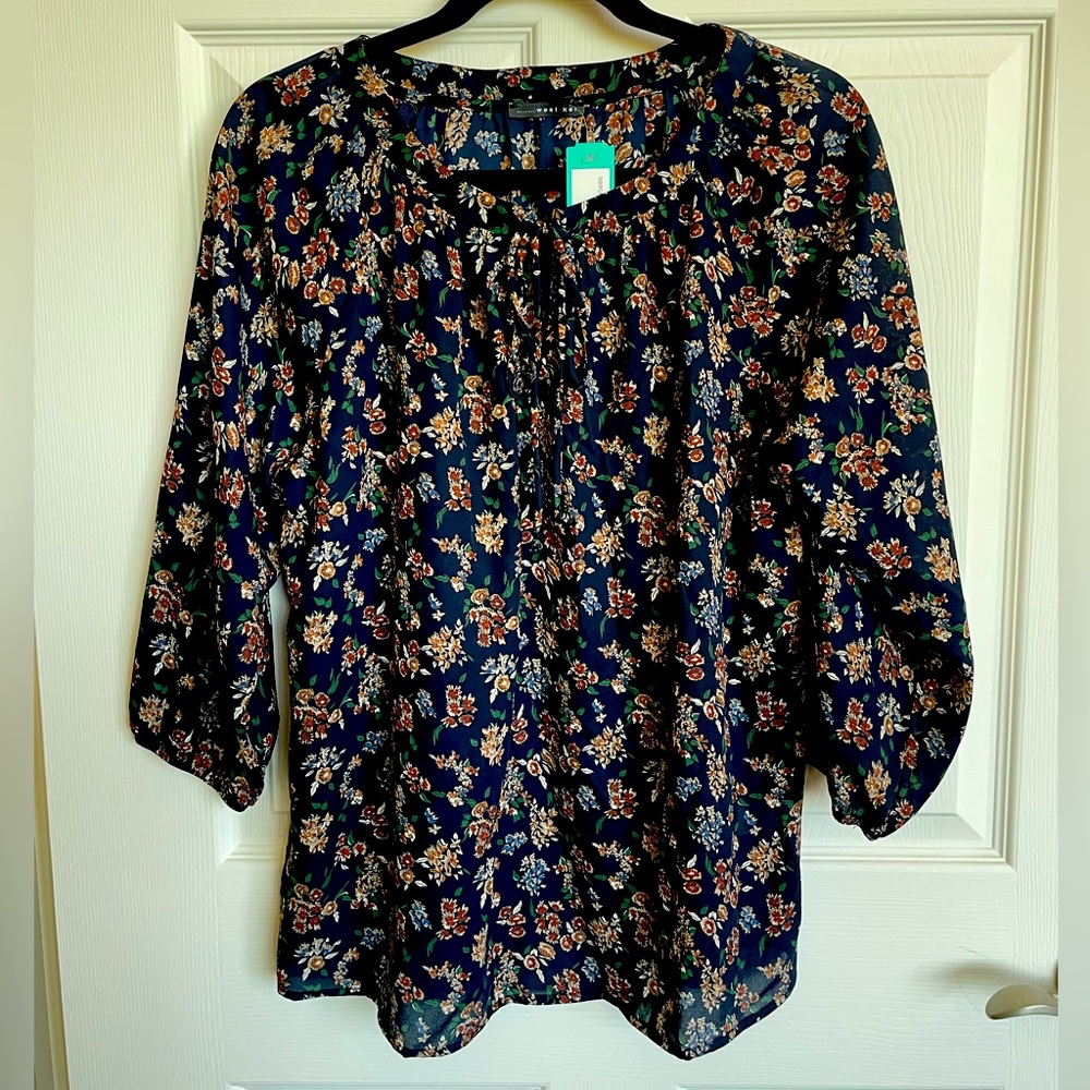 West Kei - Corina Tie Detail Blouse - Size L - Brand New
